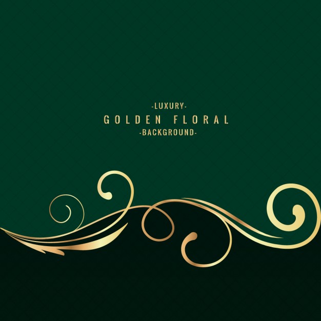 Beautiful golden floral background