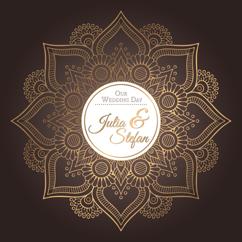 Beautiful ornamental card with mandala