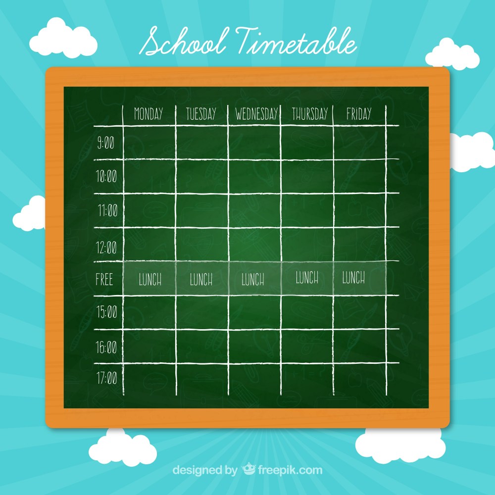 Beautiful  school timetable