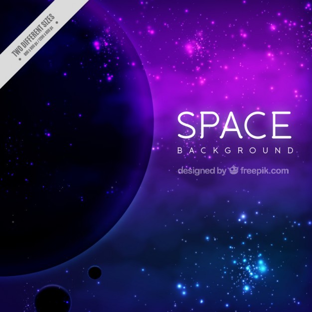 Beautiful shiny space background 