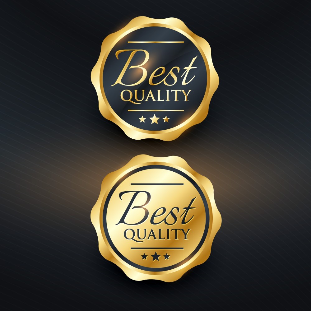 best quality golden label design