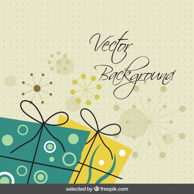 Birthday abstract background with presents