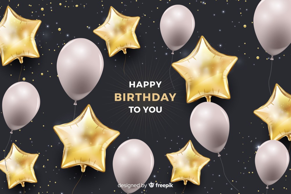 Birthday background with balloons