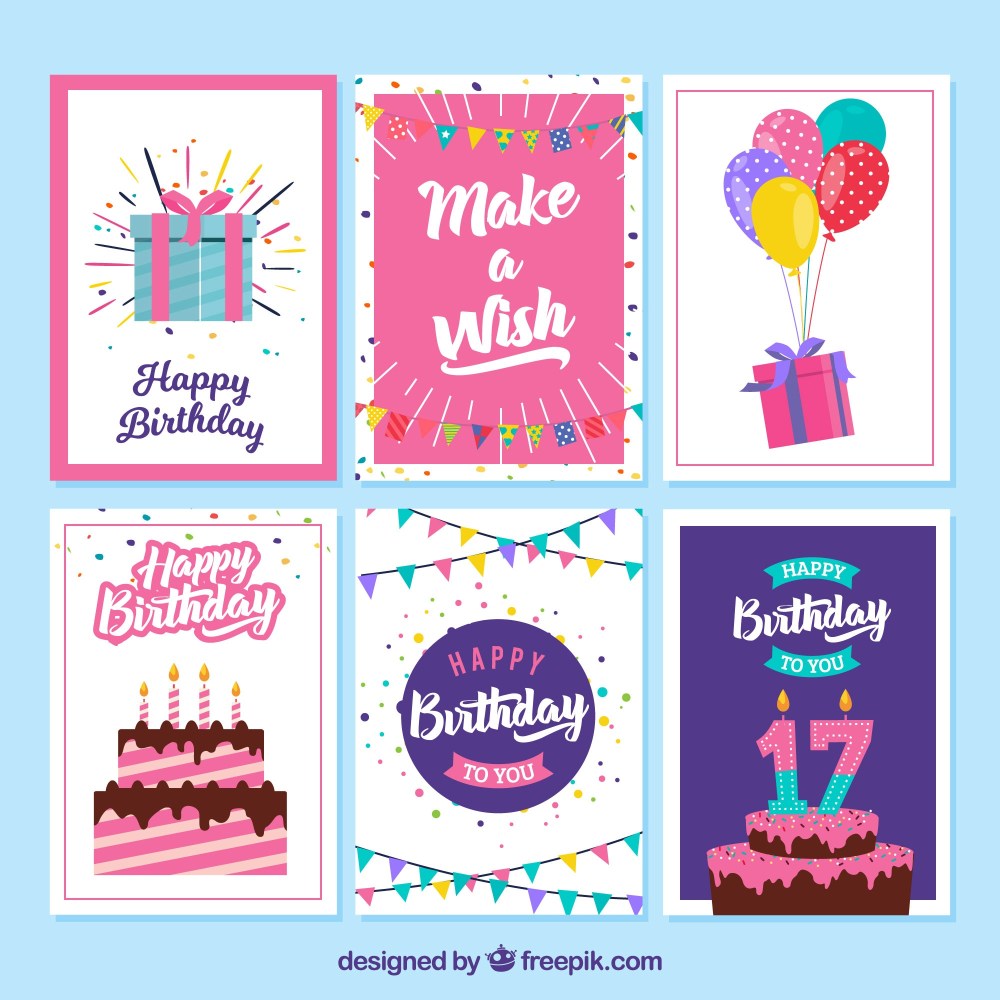 Birthday cards pack