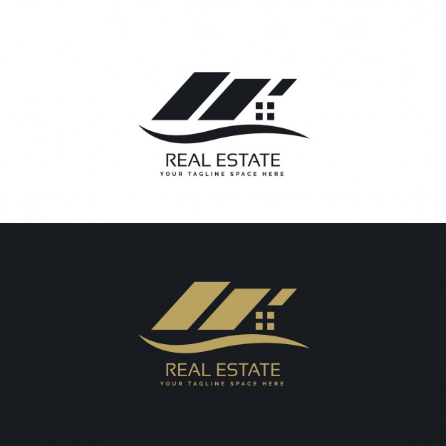 Black and gold geometric logo