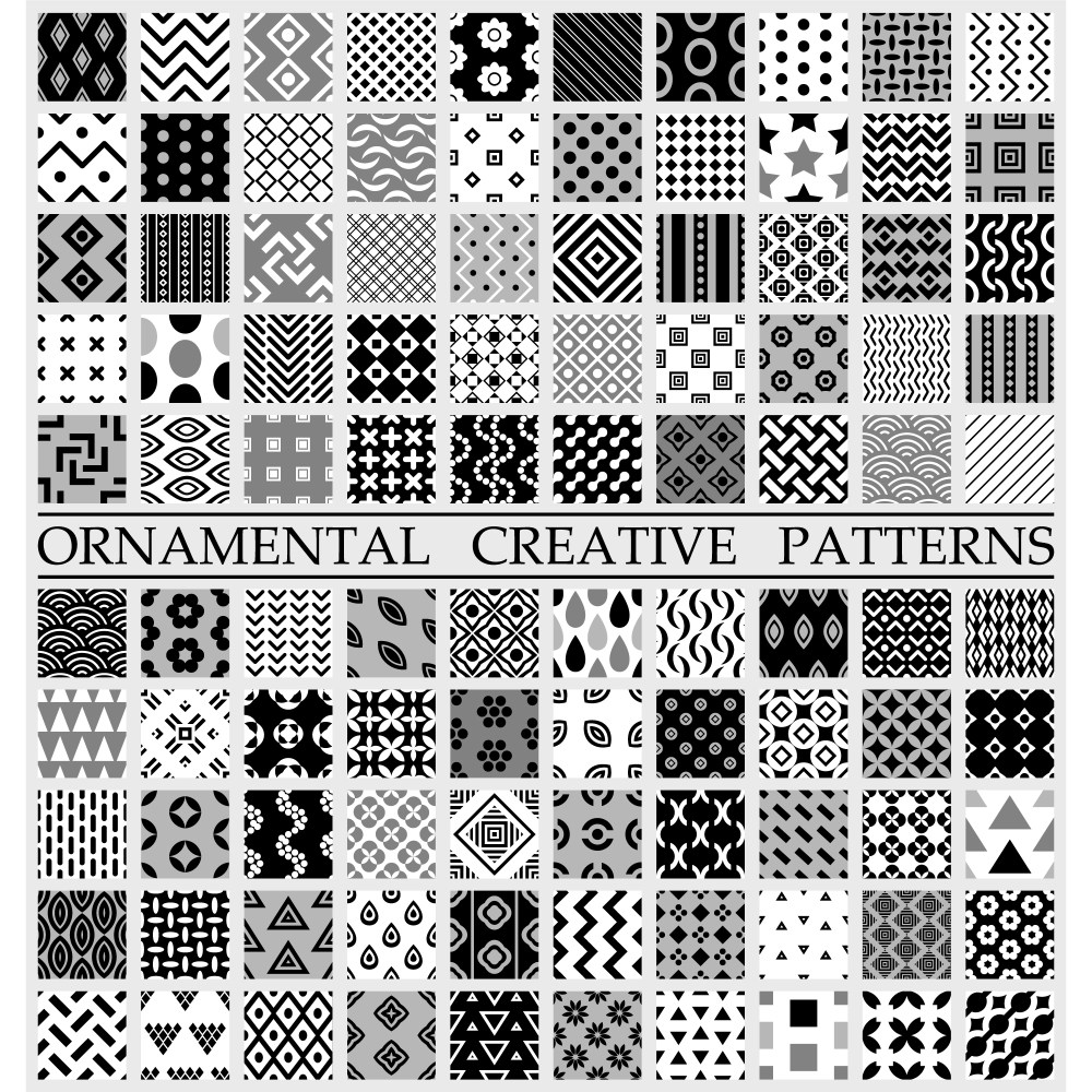 Black and white creative patterns