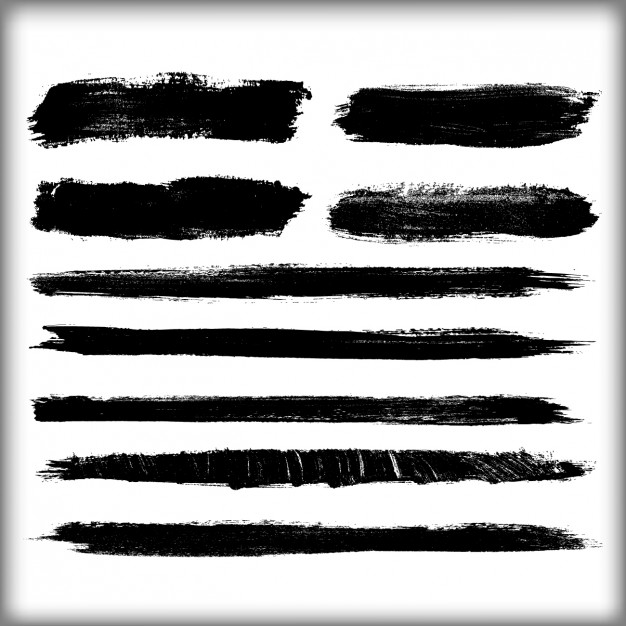 Black brush strokes design