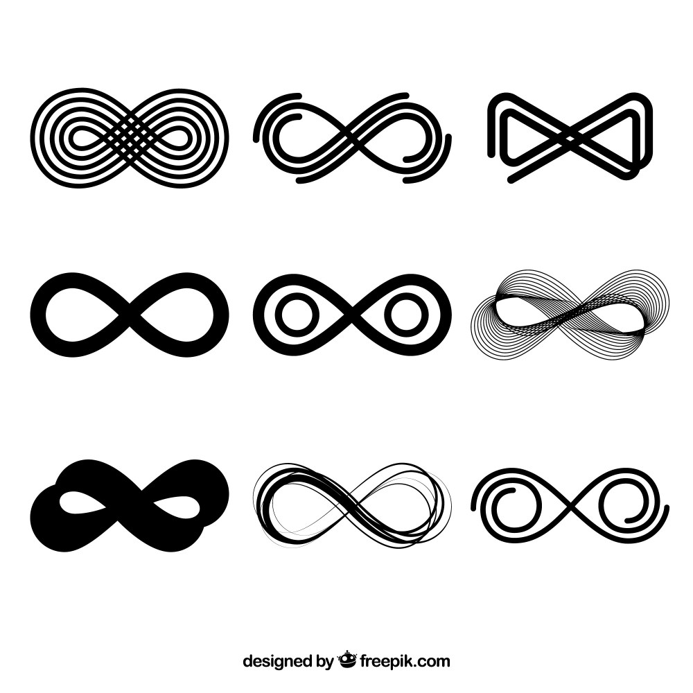 Black infinity symbol collection