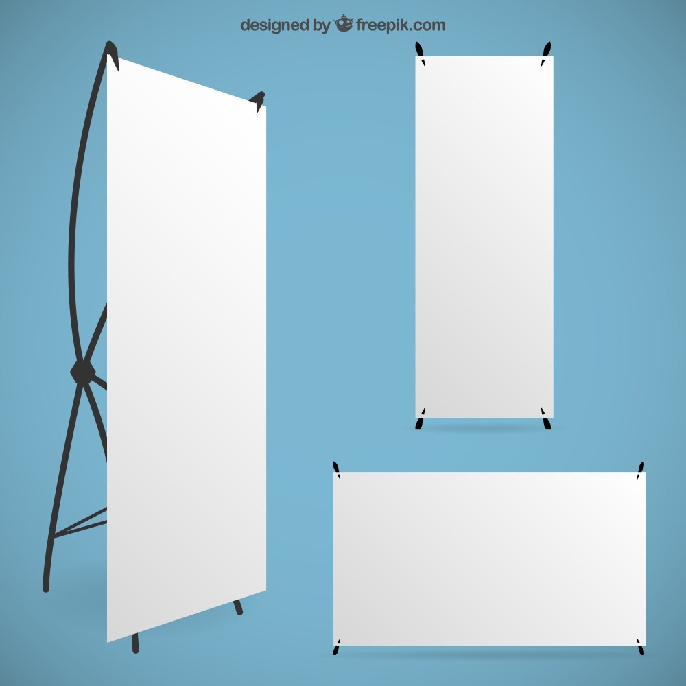 Blank roll up banners