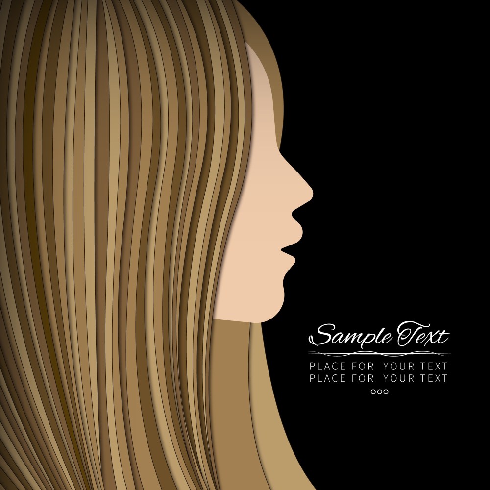 Blond woman profile