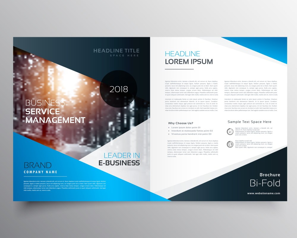 Blue business brochure template