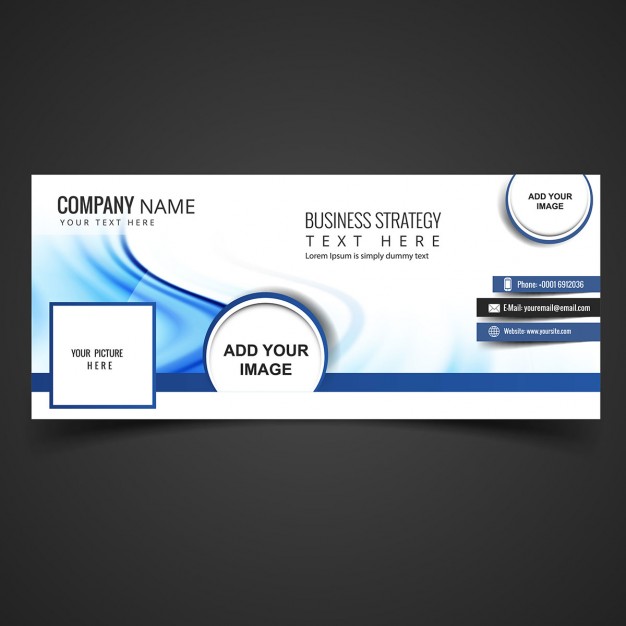 Blue business facebook cover