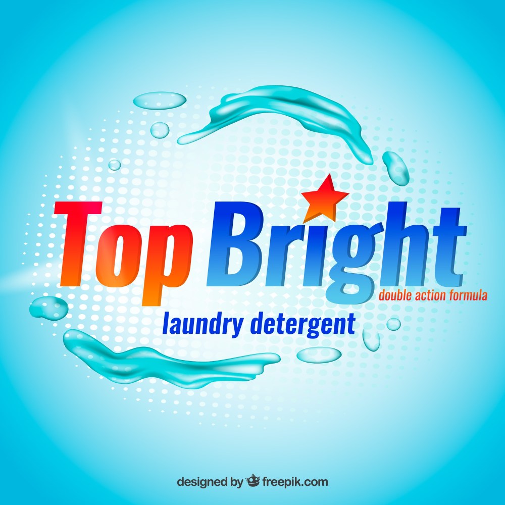 Blue liquid detergent background