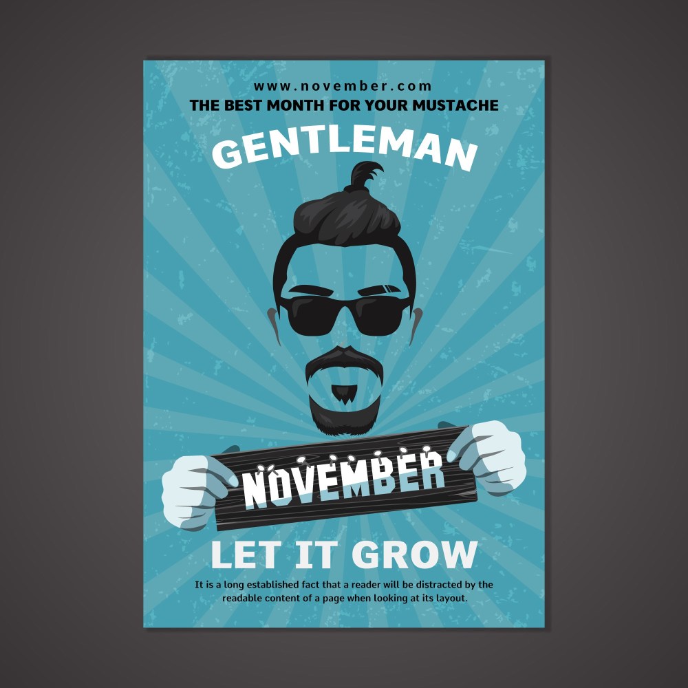 Blue movember poster