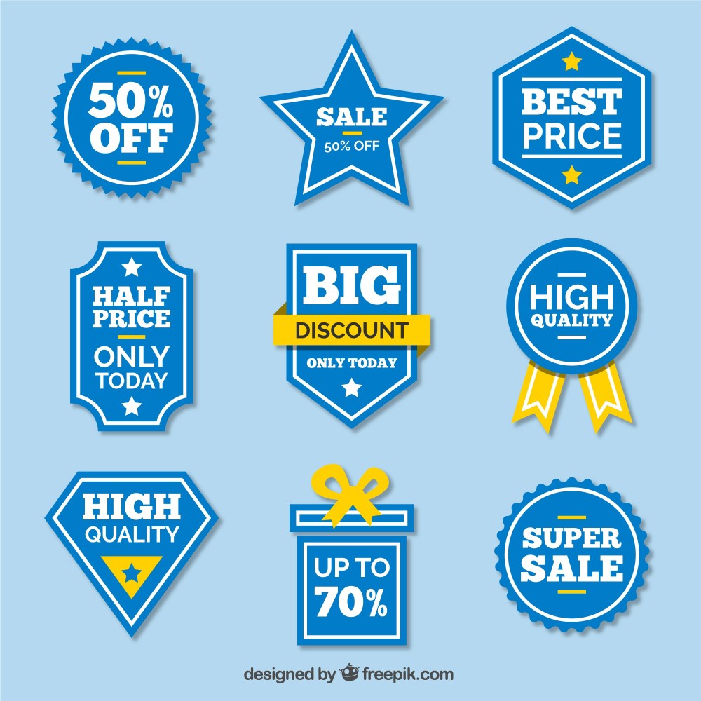 Blue sale price tag collection