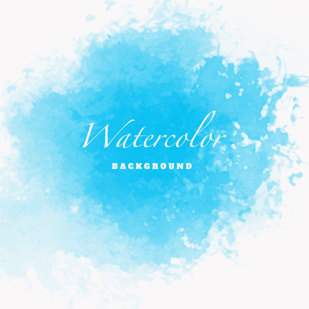 blue watercolor design template