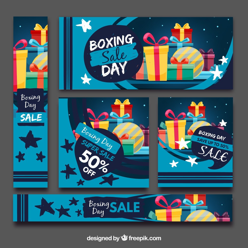 Boxing day banners pack 