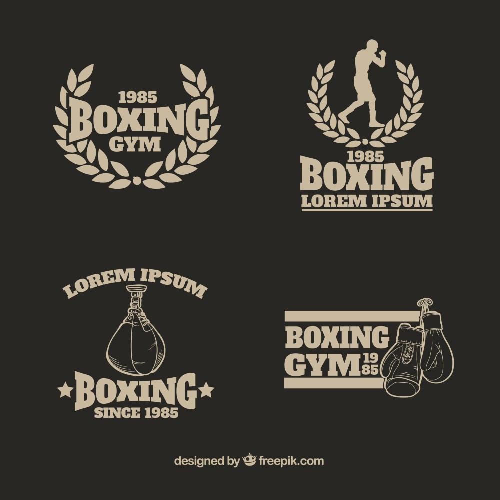 Boxing gym logo collection