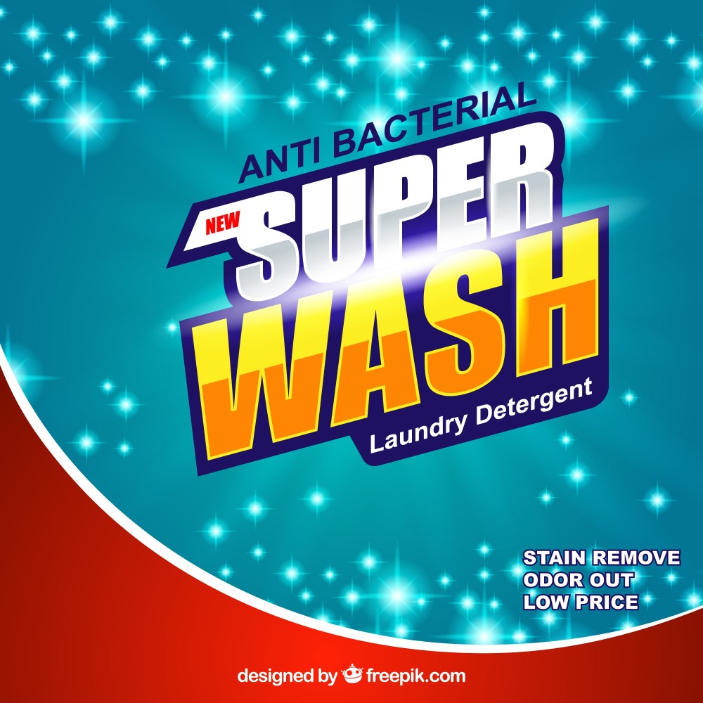 Bright abstract background of detergent