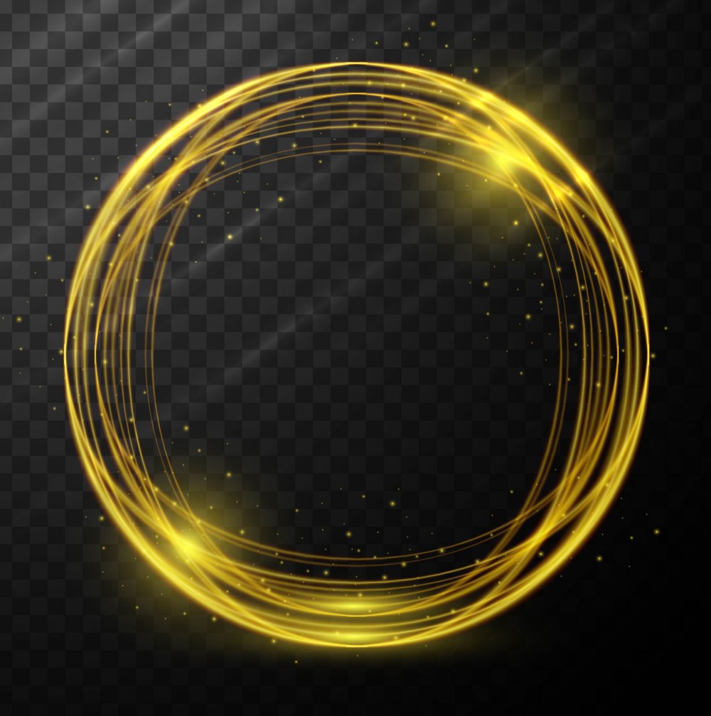 Bright circle with light effects