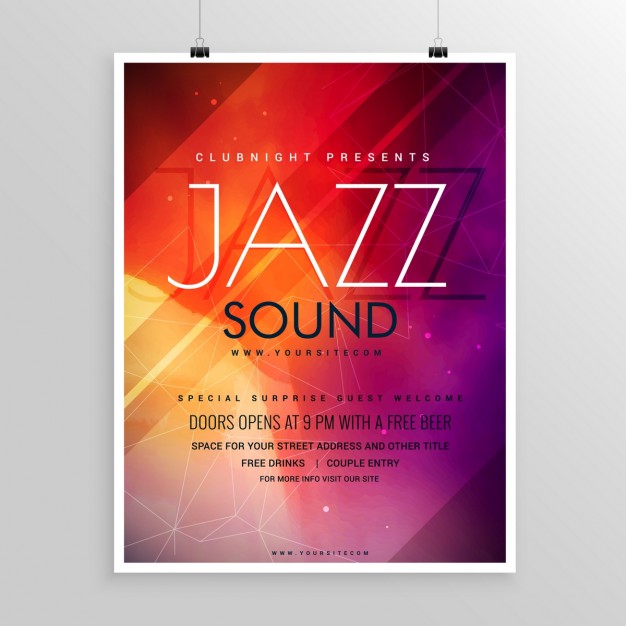 Bright poster for a jazz festival