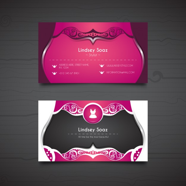 Business card for styling