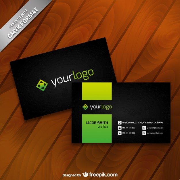 Business card template with logo
