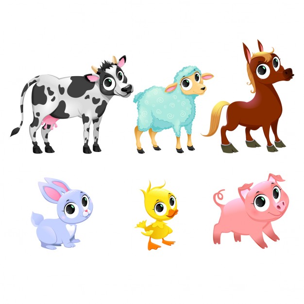Cartoon farm animals