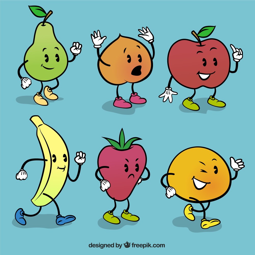 Cartoon fruits