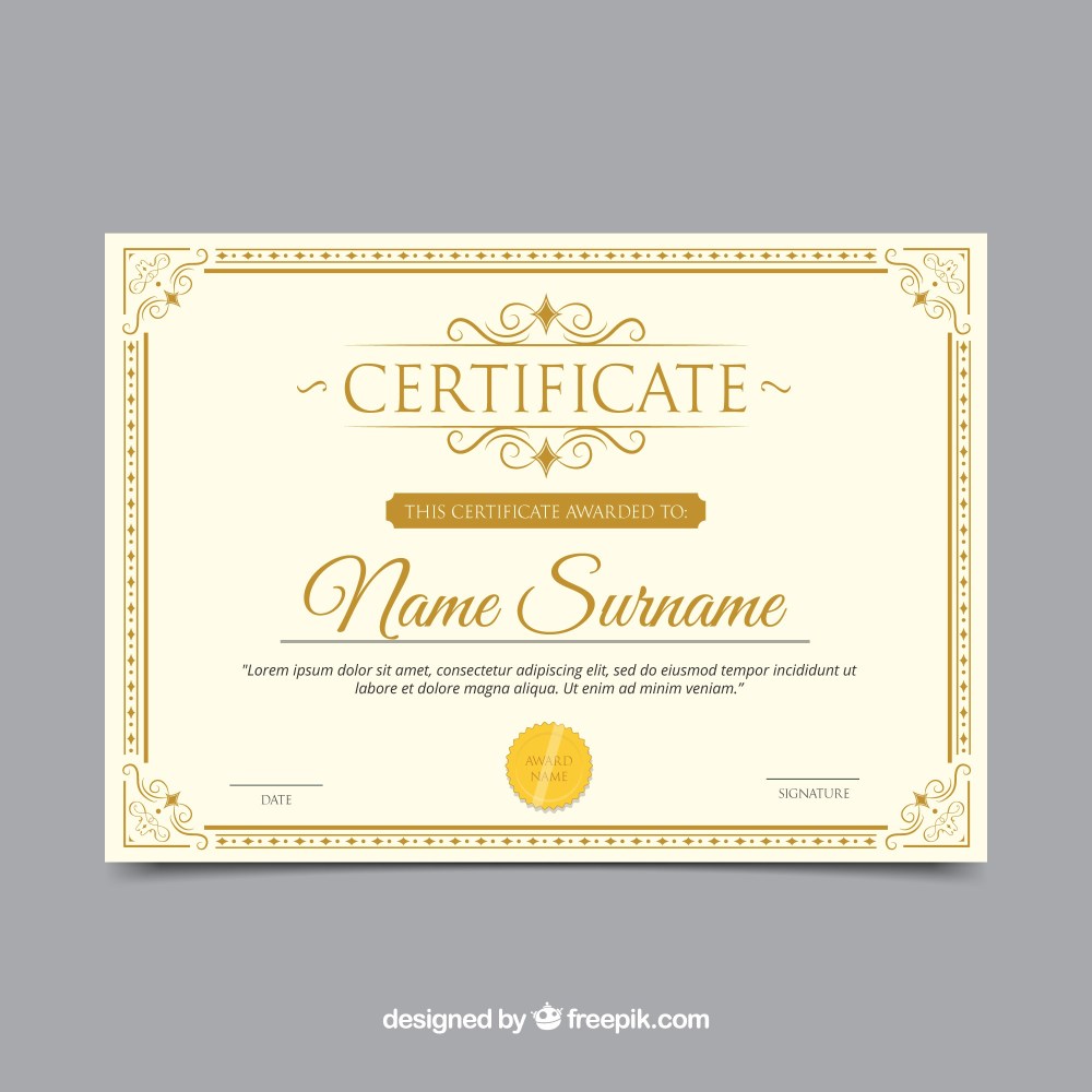 Certificate border with ornamentation