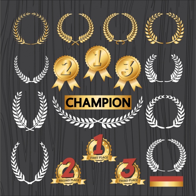 Champion emblems set