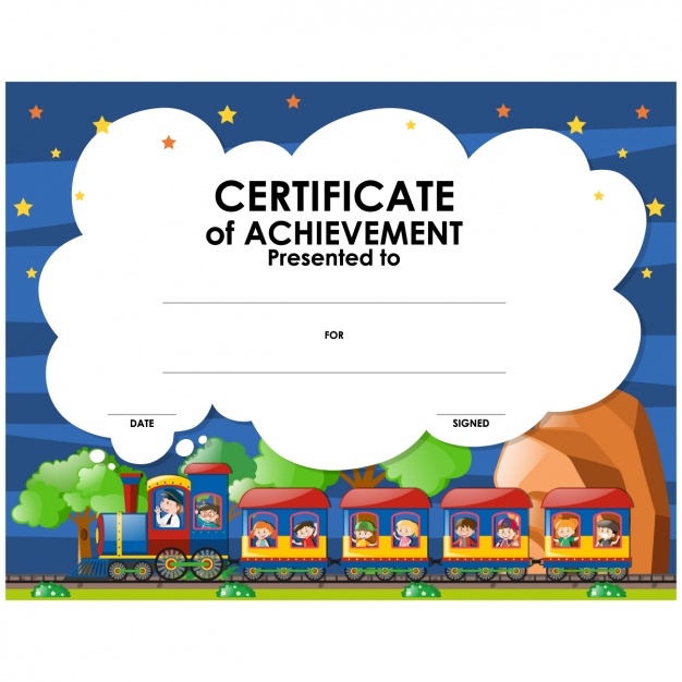 Childish certificate design