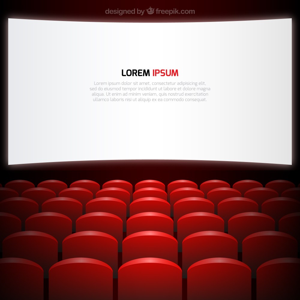 Cinema screen and seats