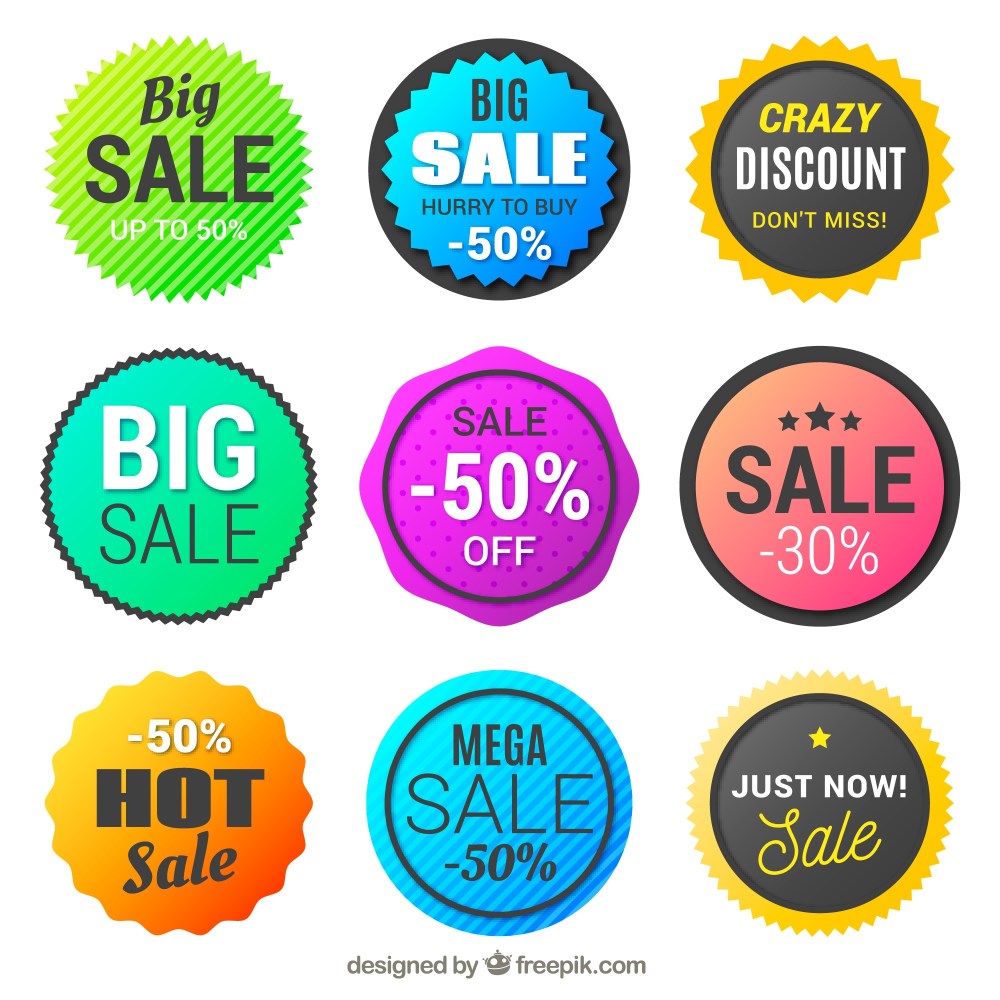 Circular sale label collection