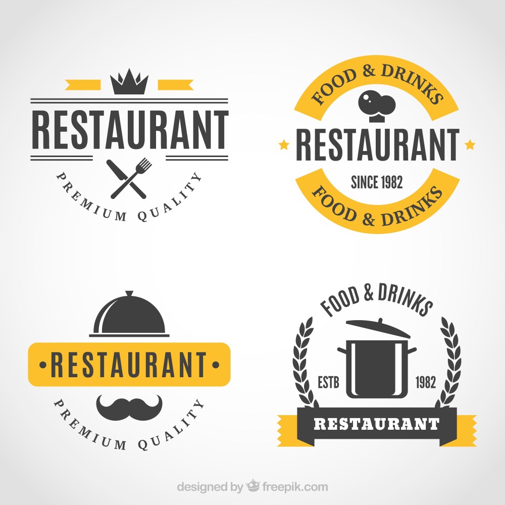 Classic logos for gourmet restaurants