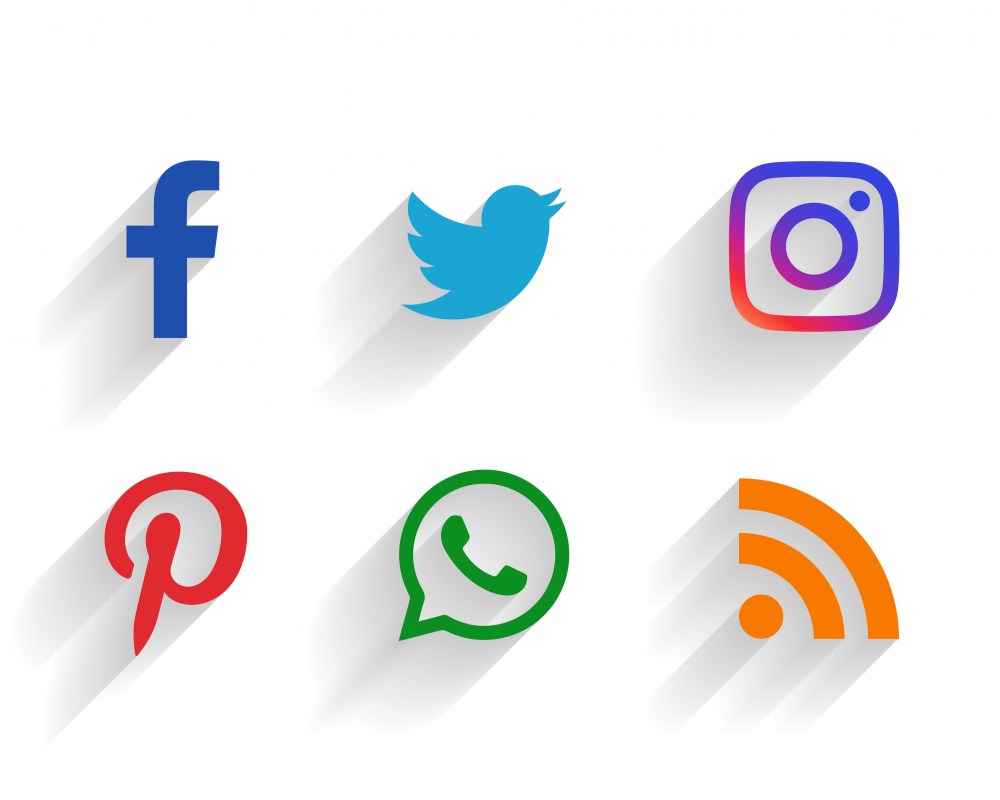 clean set of social media logos