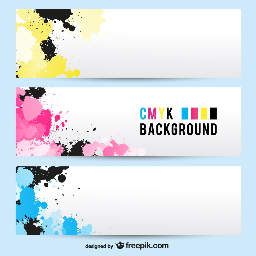 Cmyk banner background