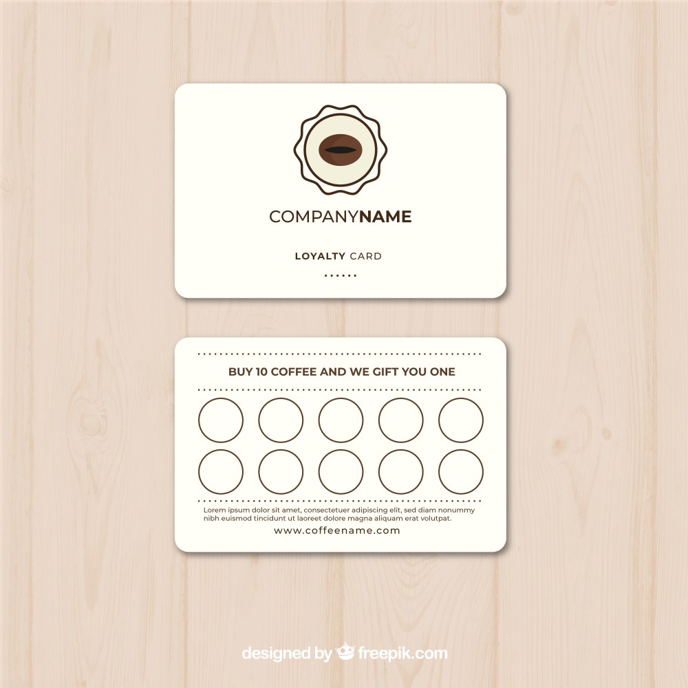 Coffee loyalty card template 