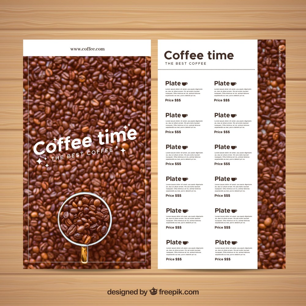 Coffee menu template