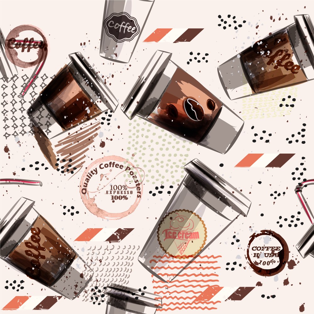 Coffee pattern background