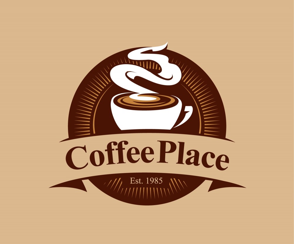 coffee shop badge in vintage style