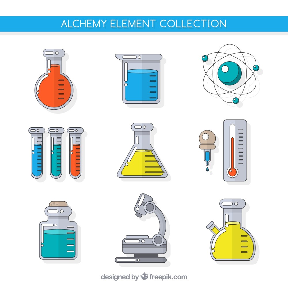 Collection of alchemy accessories