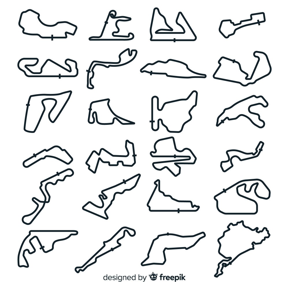 Collection of f1 racing tracks
