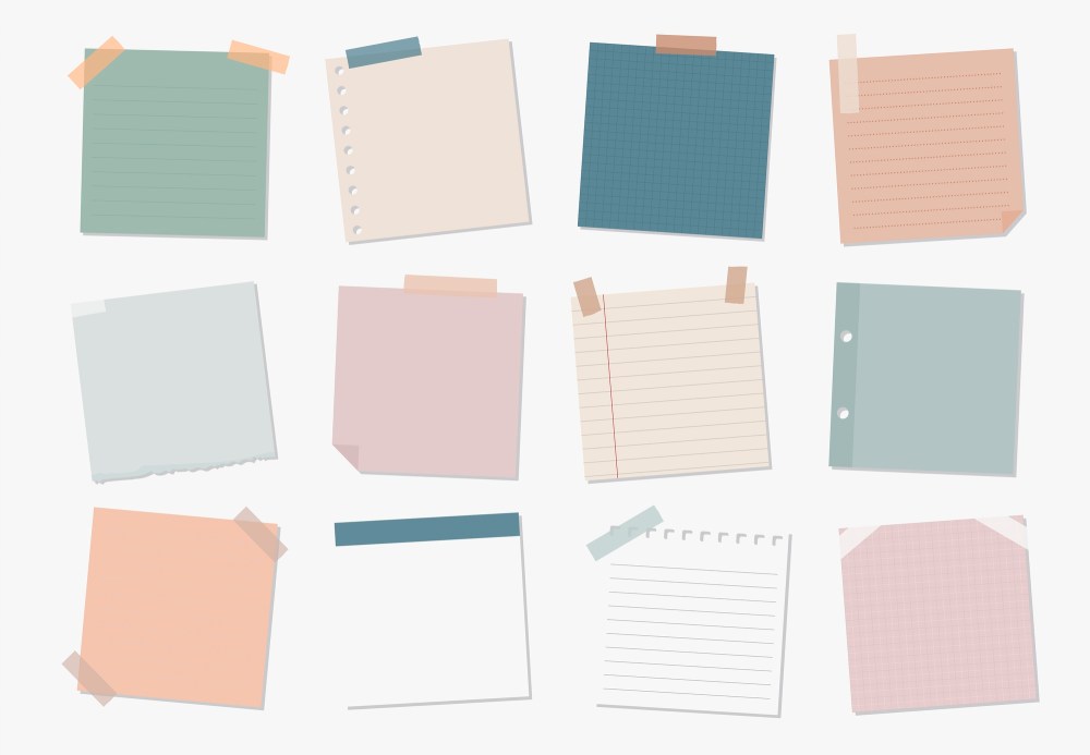 Collection of sticky note illustrations