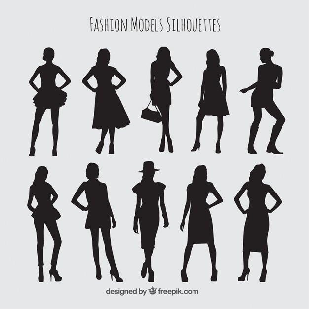 Collection of stylish female models