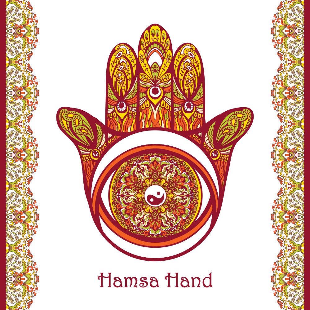 Colored Hamsa Hand