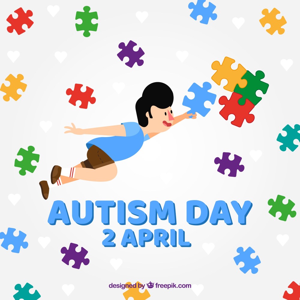 Colorful background of world autism day