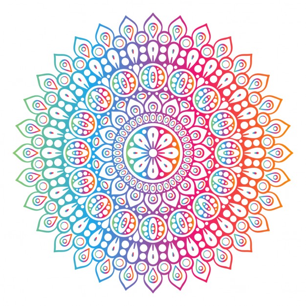 Colorful floral ethnic design 