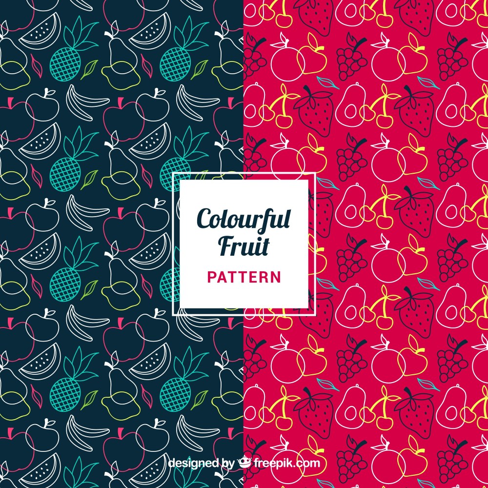 Colorful fruit patterns