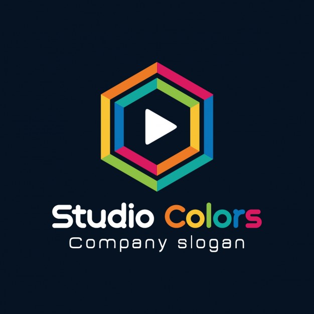Colorful hexagon logo